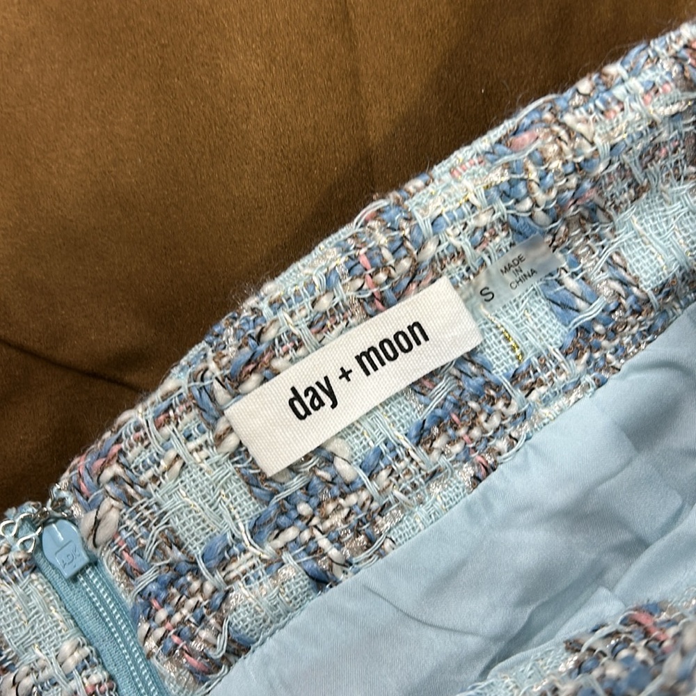 NWOT Boutique, Day + Moon Tweed Skirt, Size Small - Picture 4 of 6